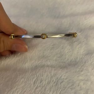 Silver and gold Henri Bendel hinge bracelet
